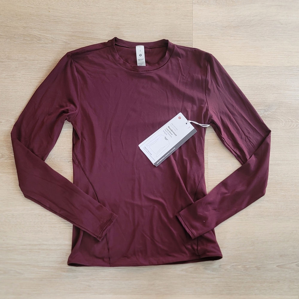 NEW Lululemon Wundermost Ultra-Soft Nulu Crewneck Long-Sleeve Shirt Garnet Small - Picture 2 of 7